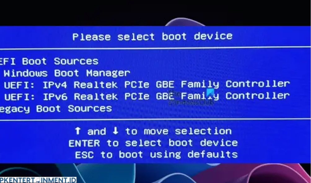 cara mengatasi please select boot device laptop Asus 3