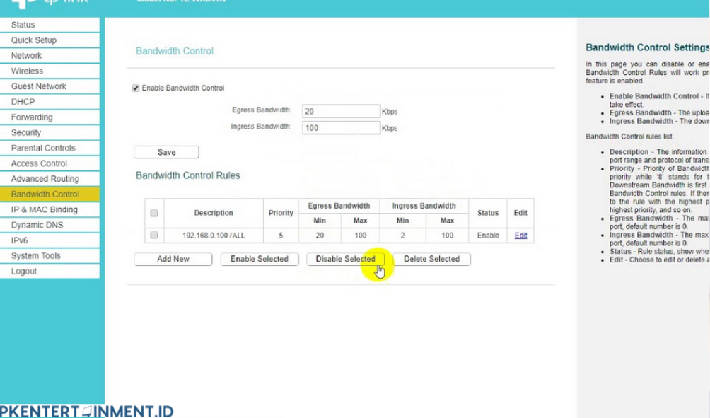 cara mengatur bandwidth WiFi